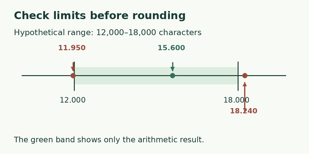 On a number line, 15,600 lies within 12,000–18,000; 11,950 and 18,240 lie outside.