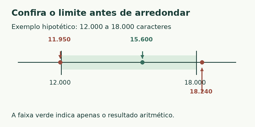 Na escala, 15.600 está entre 12.000 e 18.000; 11.950 e 18.240 estão fora.